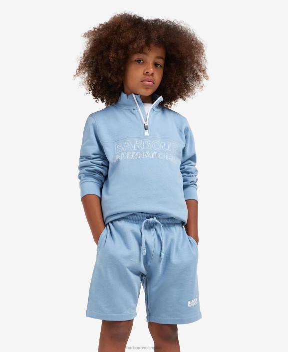 Boys Classic Black Barbour Trick Half-Zip Sweatshirt & Shorts Set 40VB2526
