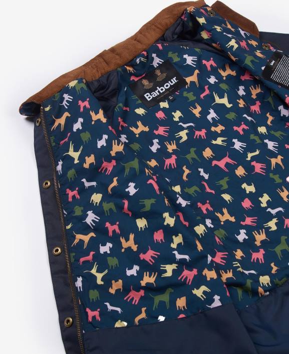 Girls Archive Olive/Retro Floral Barbour Acorn Waxed Jacket 40VB2543