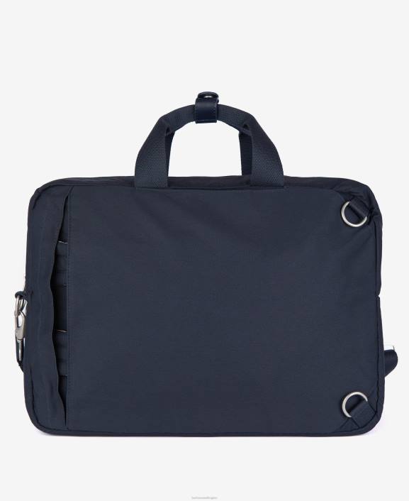 Men Classic Navy Barbour Cascade Three-Way Laptop Bag 40VB2196