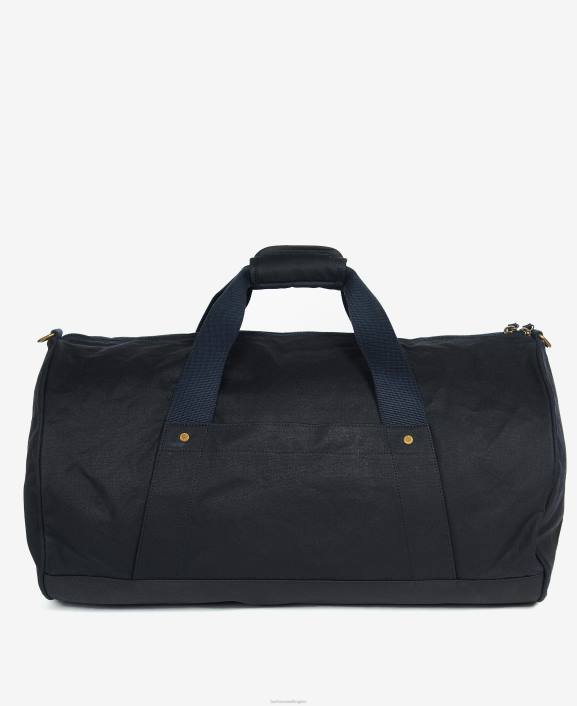 Men Navy Barbour Explorer Wax Duffle Bag 40VB2194