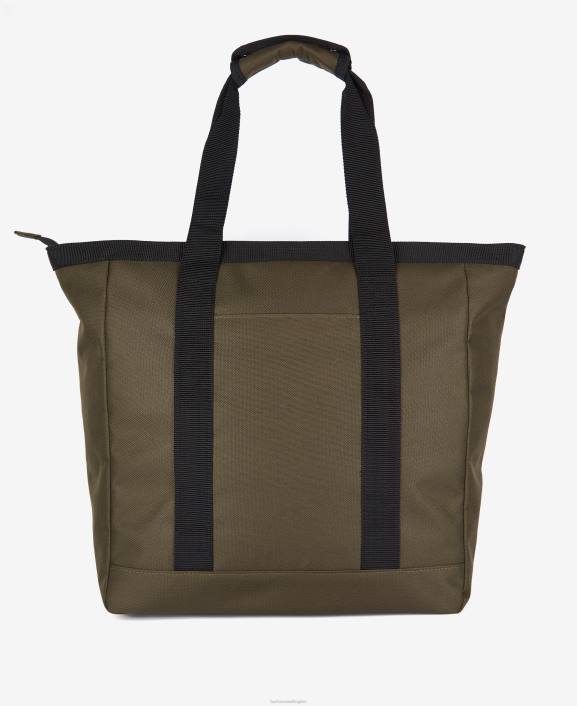 Men Olive/Black Barbour Arwin Canvas Tote Bag 40VB2214