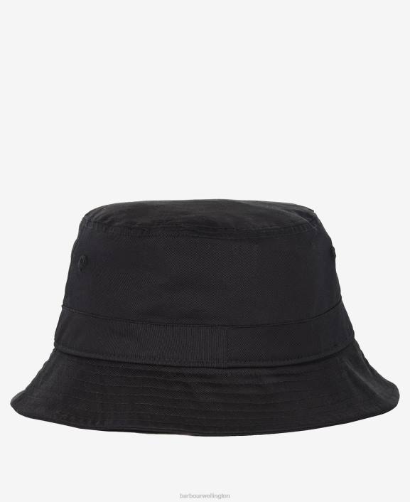 Men Black Barbour Norton Drill Bucket Hat 40VB2257