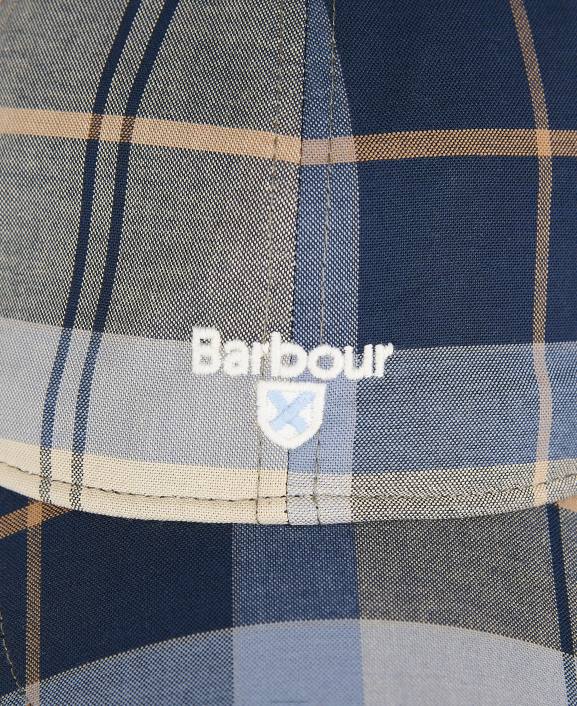 Men Kielder Blue Barbour Tartan Sports Cap 40VB2299