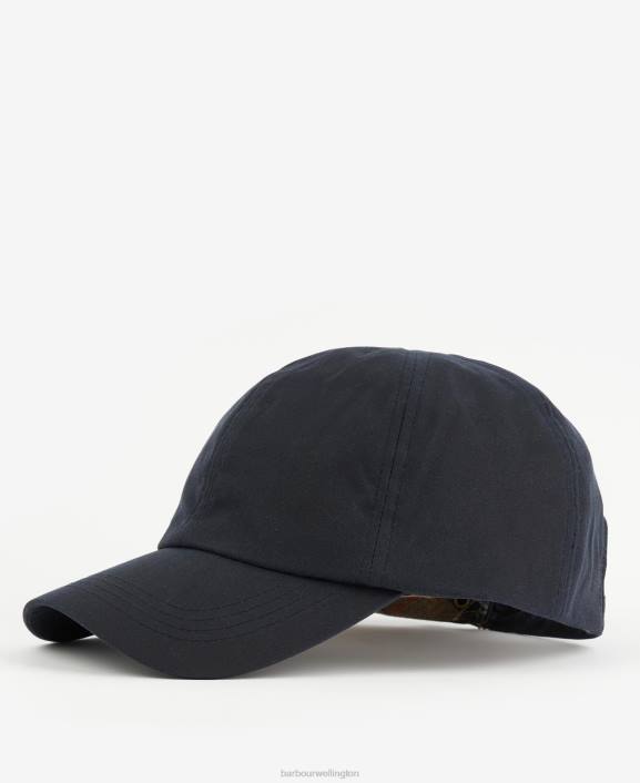 Men Navy/Cordovan Barbour Sport Cap Wax 40VB2238