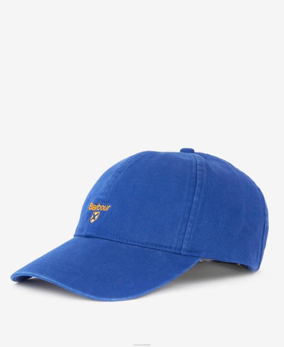 Men Sunbleached Yellow Barbour Tartan Crest Sports Cap 40VB2302