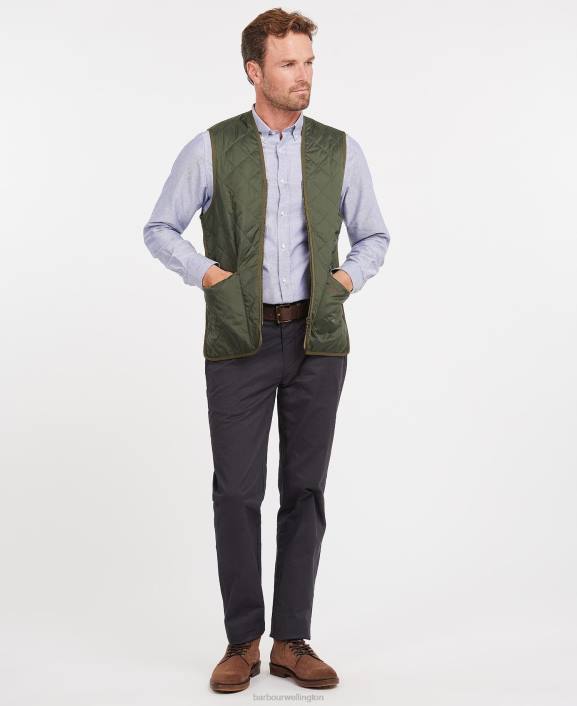 Men Black/Modern Barbour Quilted Waistcoat/Zip-In Liner 40VB2321