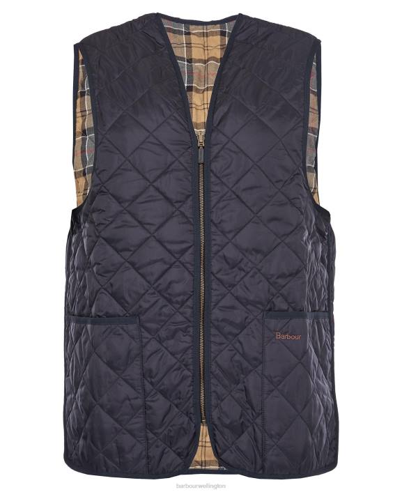 Men Black/Modern Barbour Quilted Waistcoat/Zip-In Liner 40VB2323