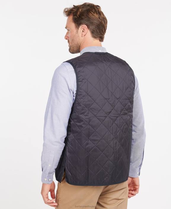 Men Black/Modern Barbour Quilted Waistcoat/Zip-In Liner 40VB2323