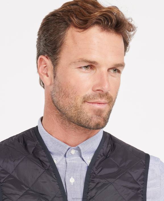 Men Black/Modern Barbour Quilted Waistcoat/Zip-In Liner 40VB2323