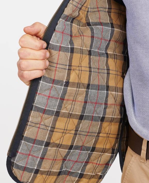 Men Black/Modern Barbour Quilted Waistcoat/Zip-In Liner 40VB2323