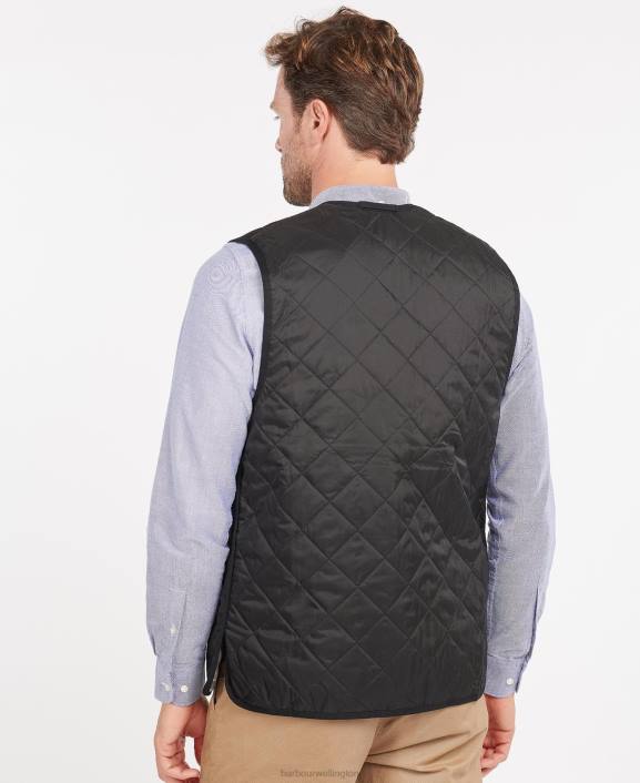 Men Black/Modern Barbour Quilted Waistcoat/Zip-In Liner 40VB2330