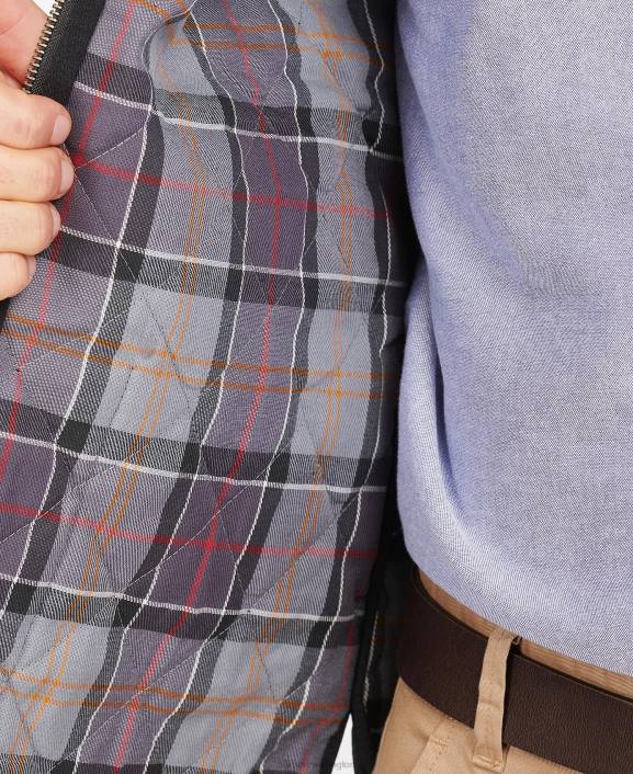 Men Black/Modern Barbour Quilted Waistcoat/Zip-In Liner 40VB2330