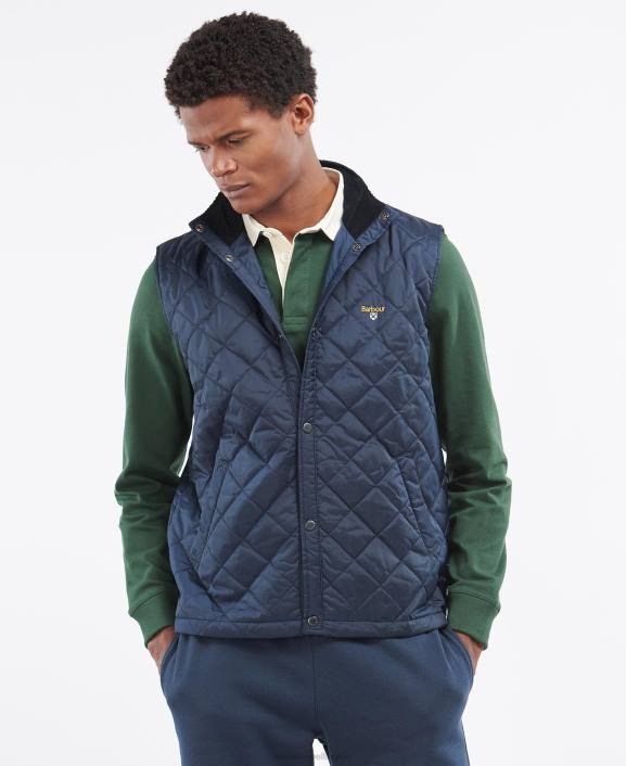 Men Navy Barbour Crest Gilet 40VB232