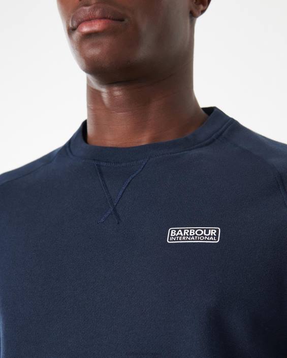 Men Anthracite Marl Barbour International Sweatshirt Essential Crew Neck 40VB1019