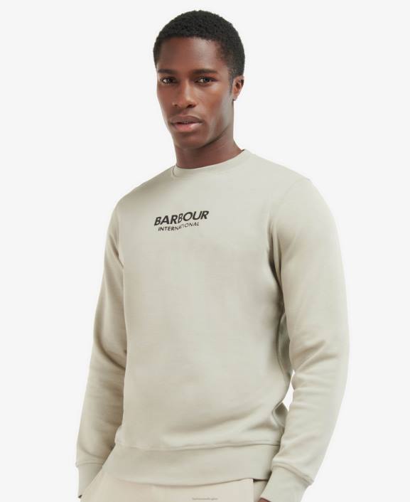 Men Anthracite Marl Barbour Motor Crew Neck Sweatshirt 40VB1068