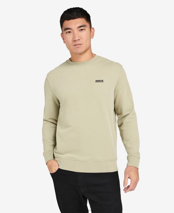 Men Cavalry Sand Barbour Roadster Crew Neck Sweater 40VB1002