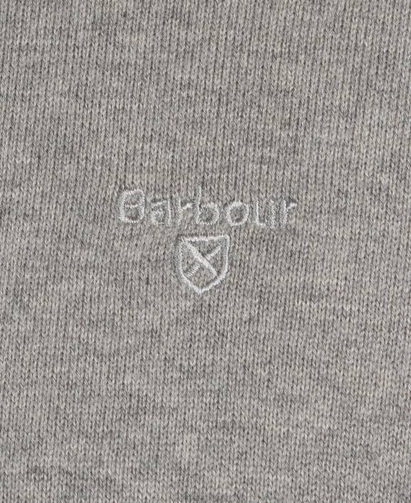 Men Antique White Barbour Pima Cotton Crew Neck Sweater 40VB1083