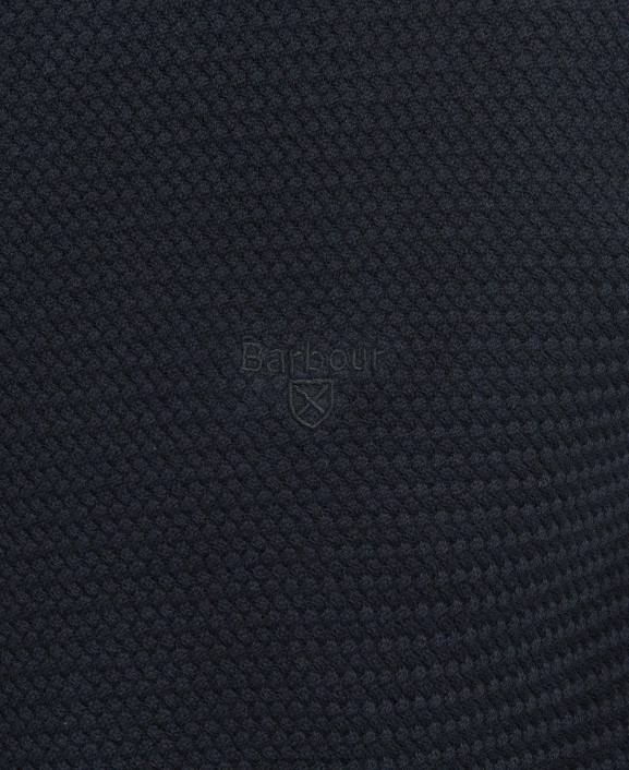 Men Washed Blue Barbour Fleming Knitted Crew Neck Jumper 40VB1127