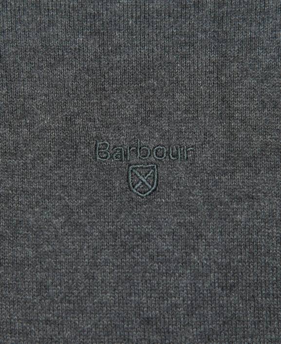 Men Washed Blue Barbour Taines Half-Zip Knitted Sweatshirt 40VB1100