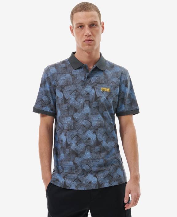 Men Charcoal Barbour Jasper Polo Shirt 40VB638
