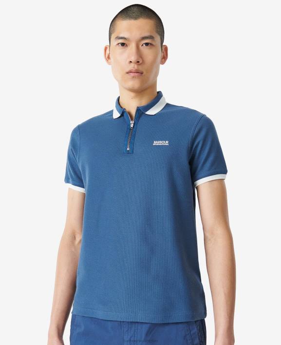 Men Dark Denim Barbour Richmond Polo Shirt 40VB566
