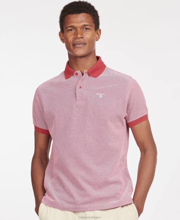 Men Dark Olive Barbour Sports Mix Polo Shirt 40VB617
