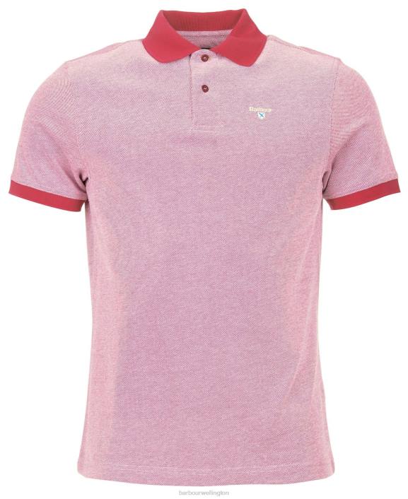 Men Dark Olive Barbour Sports Mix Polo Shirt 40VB617