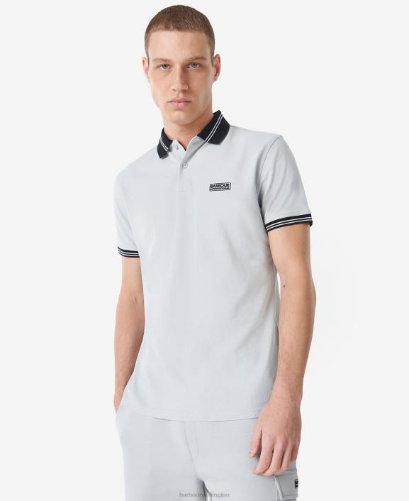 Men Faded Blue Barbour Tracker Polo Shirt 40VB643