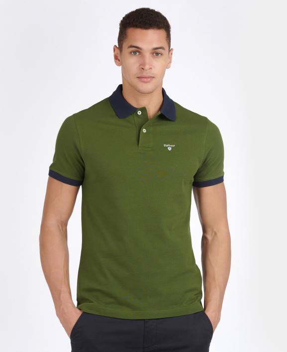 Men Heritage Blue Barbour Lynton Polo Shirt 40VB547