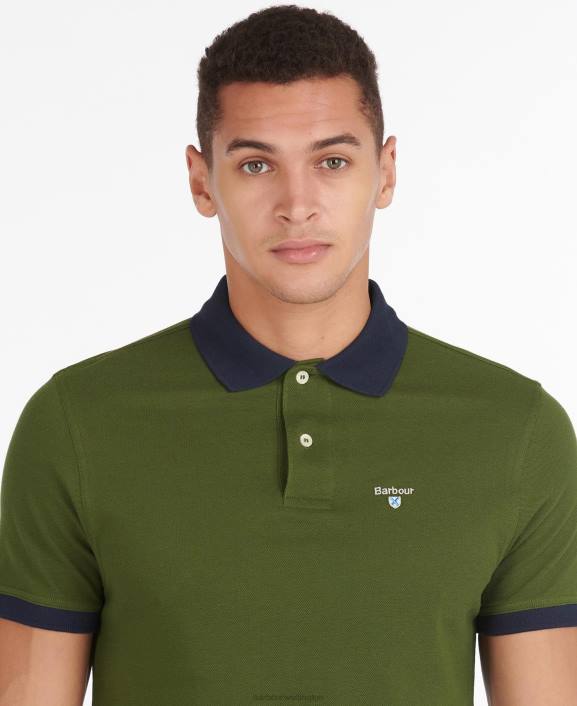 Men Heritage Blue Barbour Lynton Polo Shirt 40VB547