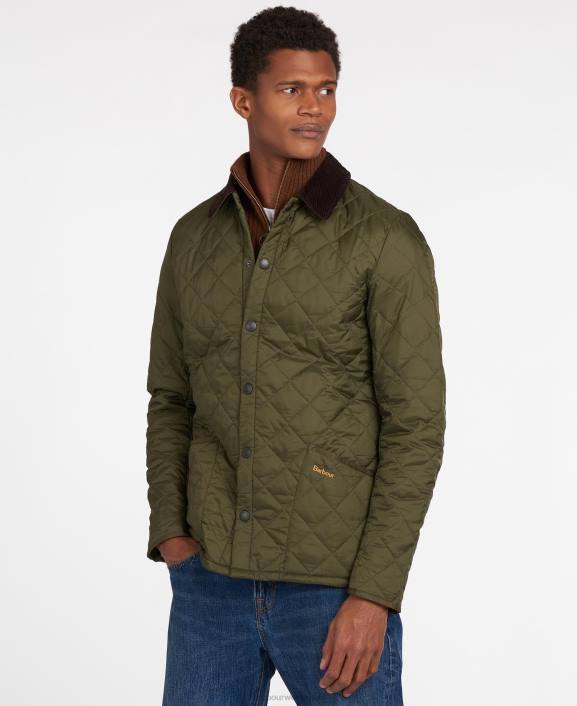 Men Black Barbour Heritage Liddesdale Quilted Jacket 40VB77