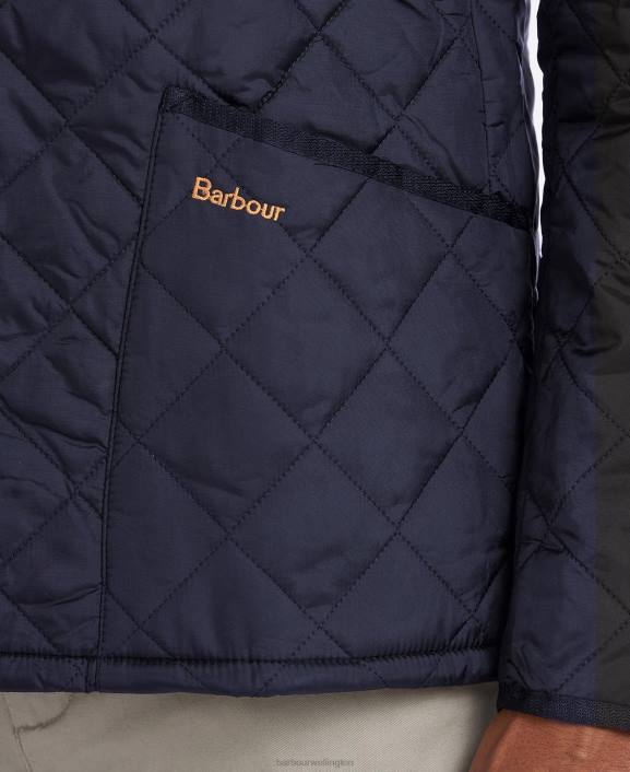Men Black Barbour Heritage Liddesdale Quilted Jacket 40VB84