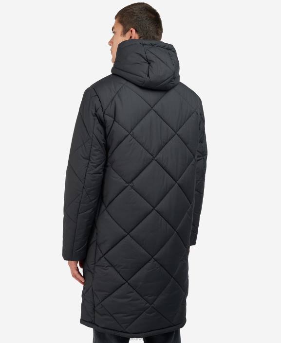 Men Black/Cordovan Barbour Melbury Quilted Jacket 40VB167