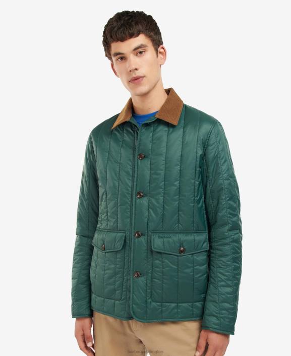 Men Classic Navy Barbour Pooley Quilted Jacket 40VB121