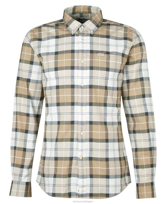 Men Amble Sand Tartan Barbour Lewis Tailored Shirt 40VB416