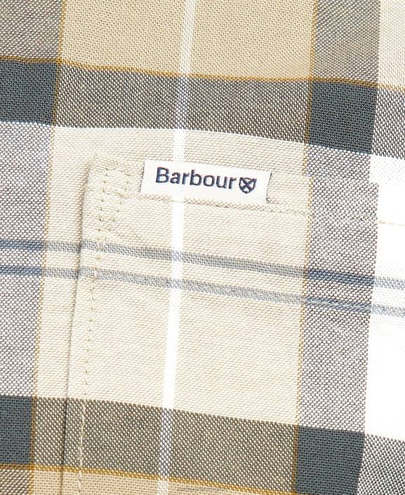 Men Amble Sand Tartan Barbour Lewis Tailored Shirt 40VB416