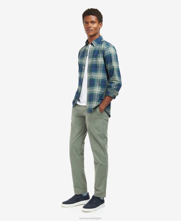 Men Amble Sand Tartan Barbour Lewis Tailored Shirt 40VB417