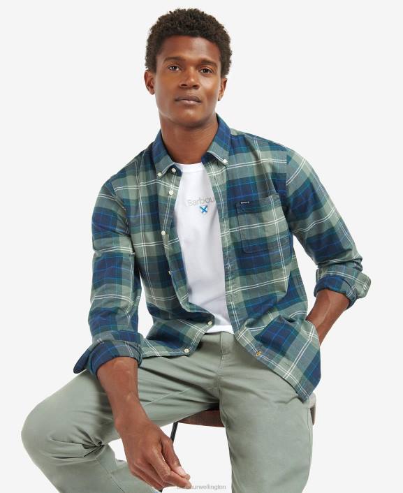 Men Amble Sand Tartan Barbour Lewis Tailored Shirt 40VB417