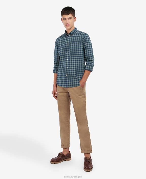 Men Amble Sand Tartan Barbour Lomond Tailored Shirt 40VB339