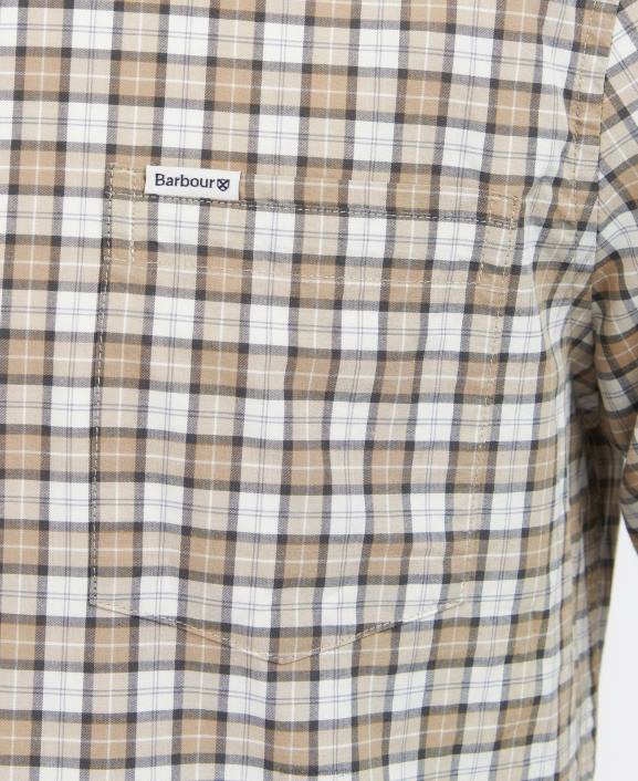 Men Amble Sand Tartan Barbour Lomond Tailored Shirt 40VB449