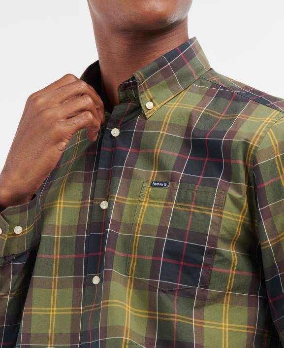 Men Dress Tartan Barbour Kippford Tailored Shirt 40VB398