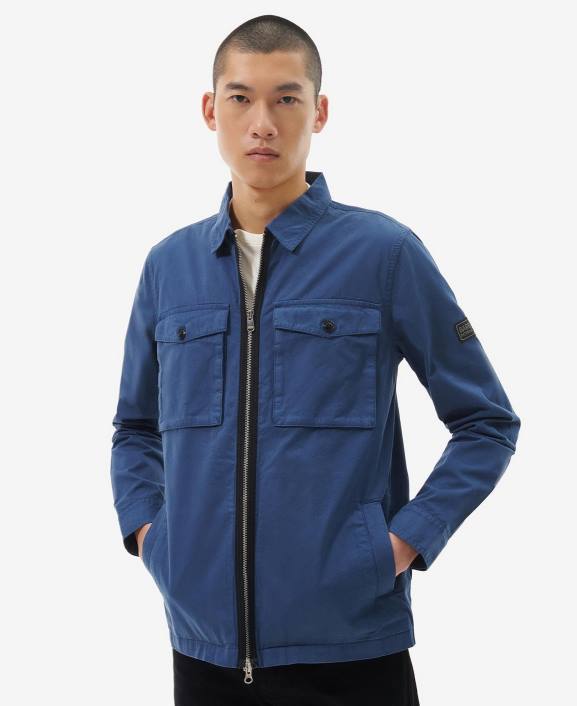 Men Dusk Pink Barbour Cloud Overshirt 40VB319