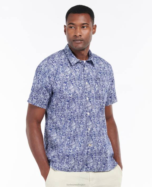 Men Dusty Olive Barbour Braithwaite Short Sleeve Summer Shirt 40VB313
