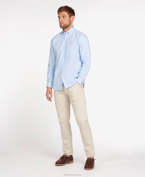 Men Green Barbour Oxford 3 Tailored Shirt 40VB364