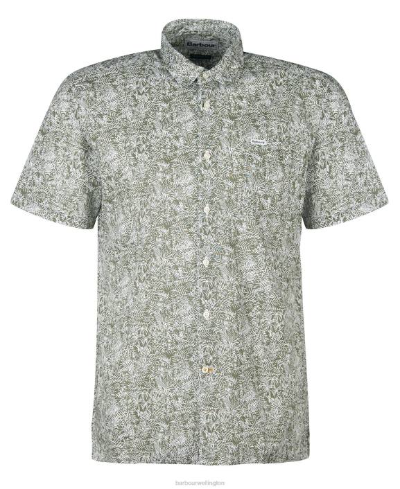 Men Inky Blue Barbour Braithwaite Short Sleeve Summer Shirt 40VB503