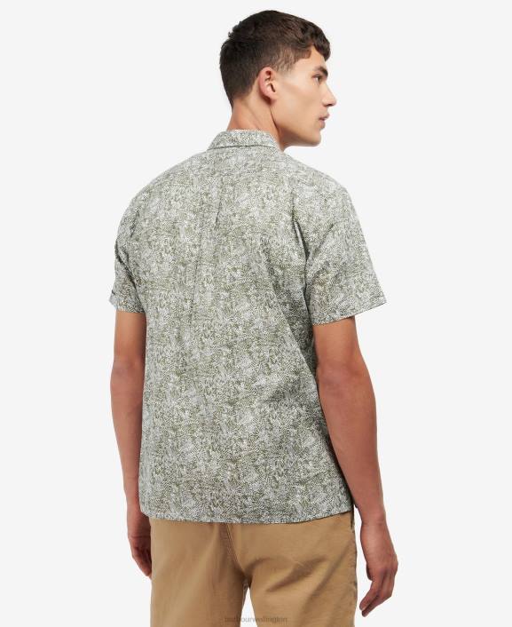 Men Inky Blue Barbour Braithwaite Short Sleeve Summer Shirt 40VB503