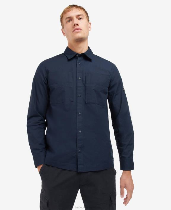 Men Night Sky Barbour Dyne Overshirt 40VB456