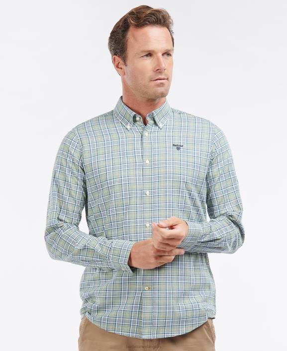Men Olive Barbour Spillman Shirt 40VB435