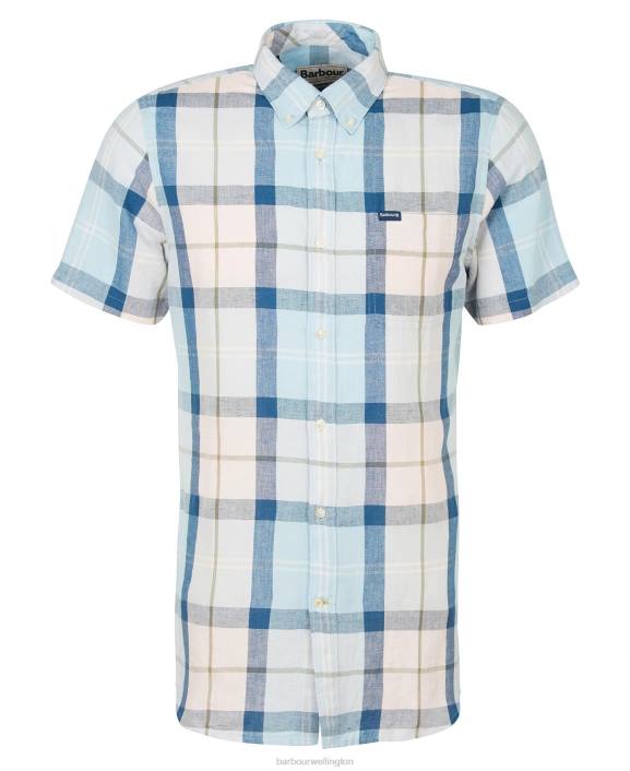 Men Pink Salt Tartan Barbour Angus Tailored Shirt 40VB429