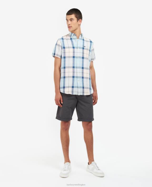 Men Pink Salt Tartan Barbour Angus Tailored Shirt 40VB429